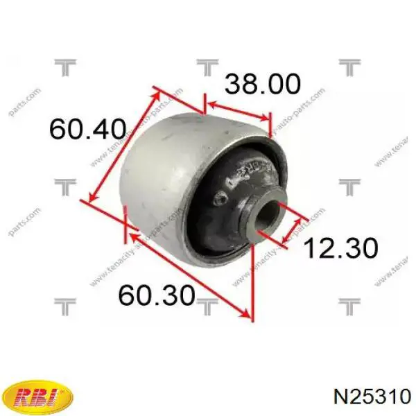 Silentblock tylnej belki RBI N25310 cena, od 13,40 USD