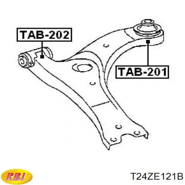 Silentblock przedniego wahacza dolnego RBI T24ZE121B