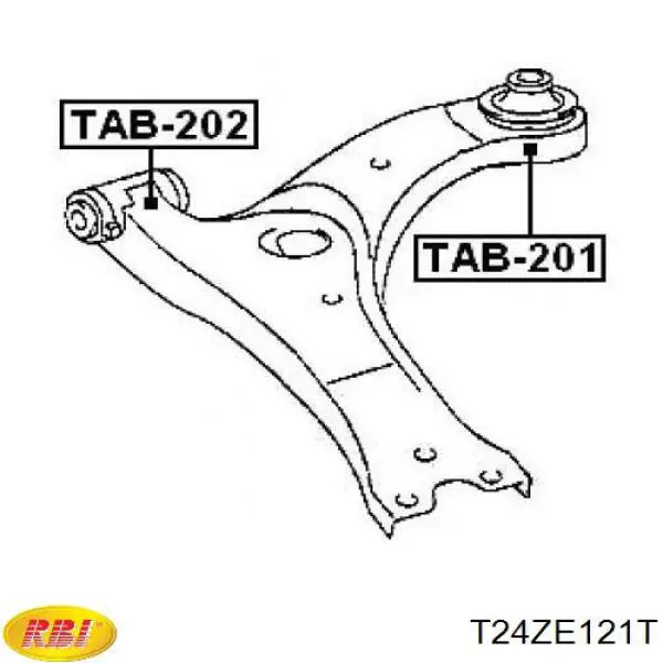 Silentblock przedniego wahacza dolnego T24ZE121T RBI