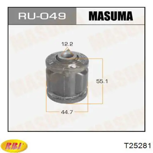 Silentblock przedniego wahacza dolnego T25281 RBI