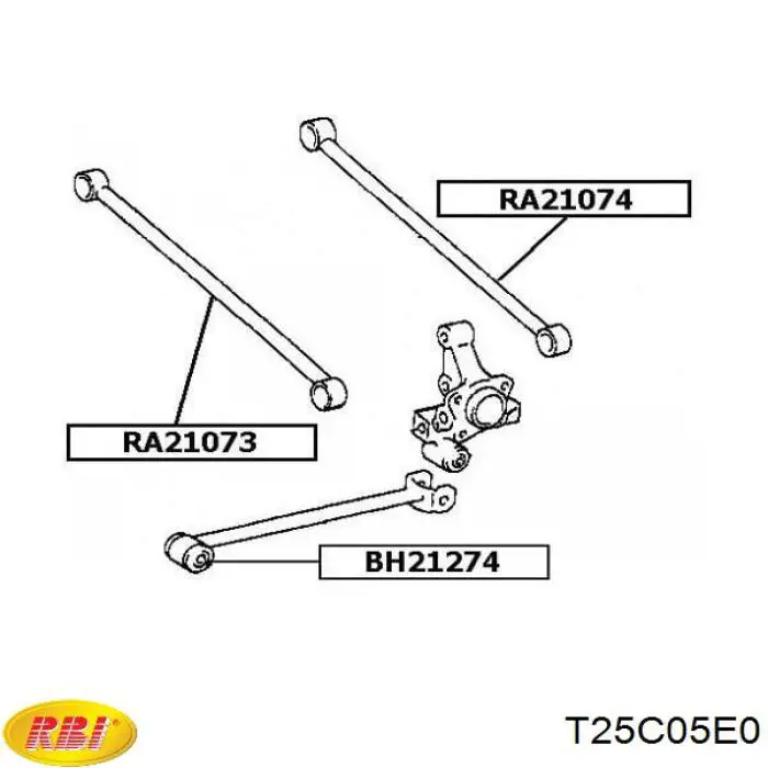 T25C05E0 RBI Silentblock tylnego drążka podłużnego