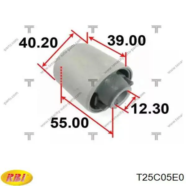 Silentblock tylnego drążka podłużnego RBI T25C05E0 cena, od 6,80 USD