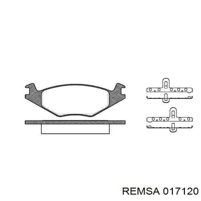 Klocki hamulcowe przednie tarczowe Remsa 017120 cena, od 23,12 USD