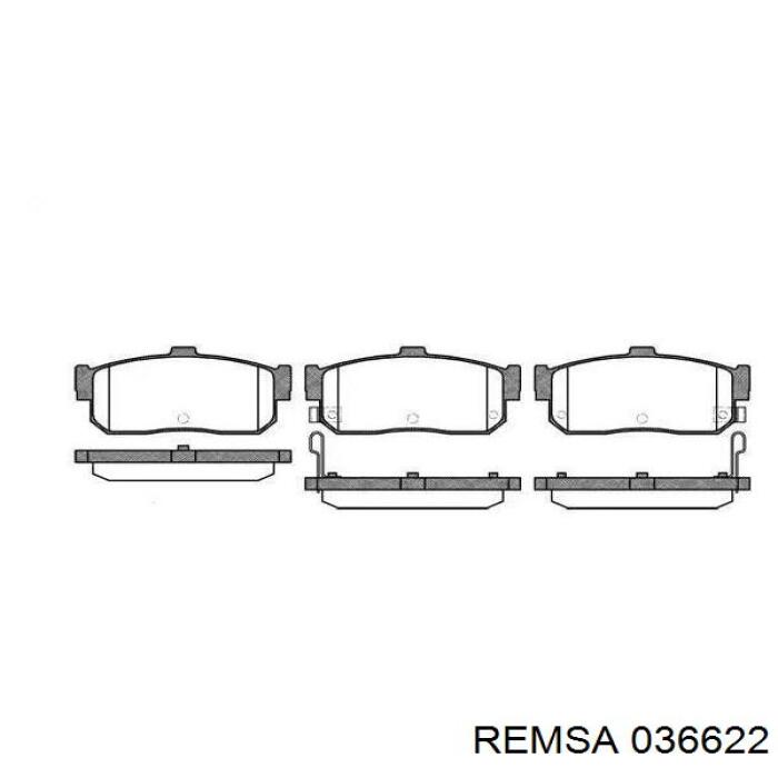 Okładziny (klocki) do hamulców tarczowych tylne Remsa 036622 cena, od 28,22 USD