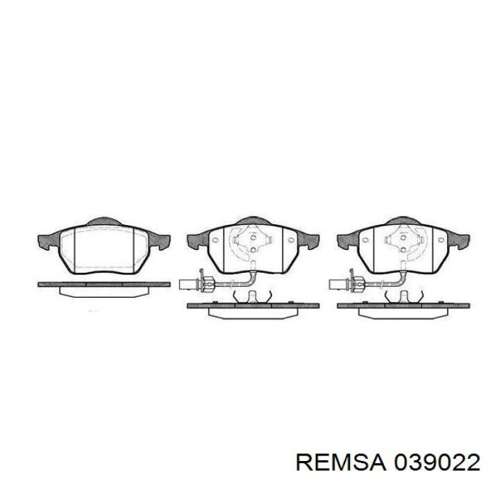 Klocki hamulcowe przednie tarczowe Remsa 039022 cena, od 31,84 USD