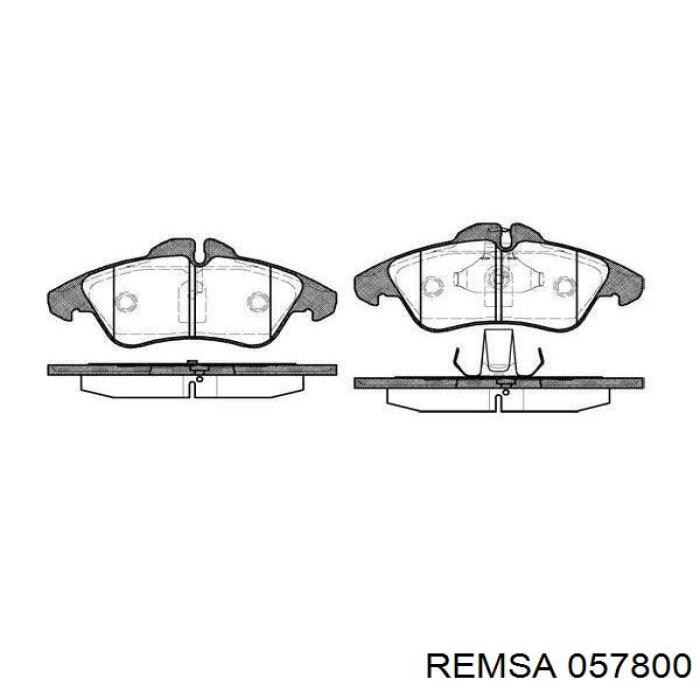 Klocki hamulcowe przednie tarczowe Remsa 057800 cena, od 26,67 USD