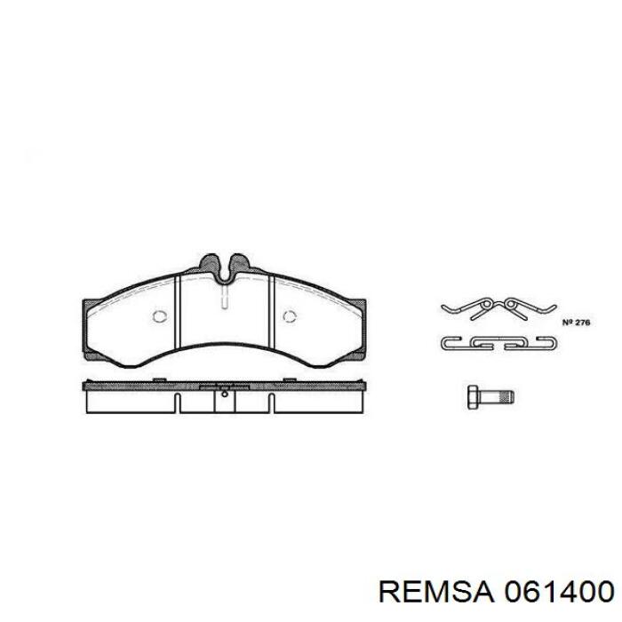 Klocki hamulcowe przednie tarczowe Remsa 061400 cena, od 24,51 USD