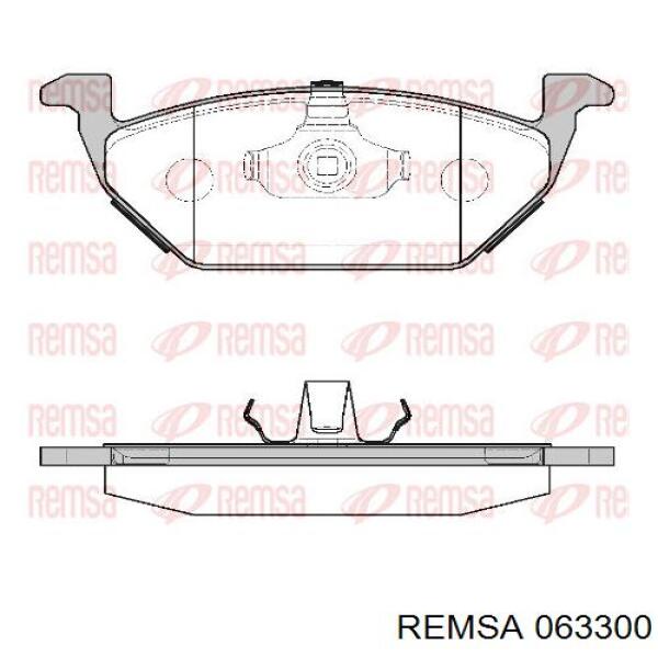 Do koszyka 063300 Remsa Klocki hamulcowe przednie tarczowe