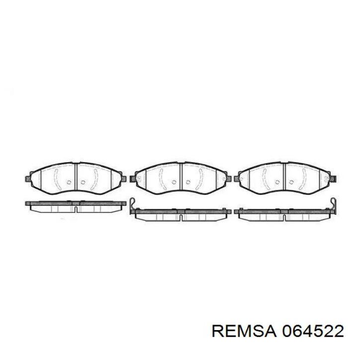 Klocki hamulcowe przednie tarczowe Remsa 064522 cena, od 27,58 USD