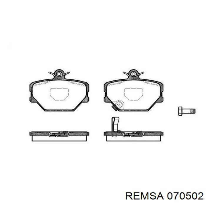 Klocki hamulcowe przednie tarczowe Remsa 070502 cena, od 23,61 USD