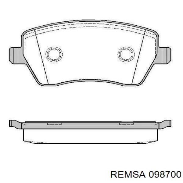 Klocki hamulcowe przednie tarczowe Remsa 098700 cena, od 38,00 USD