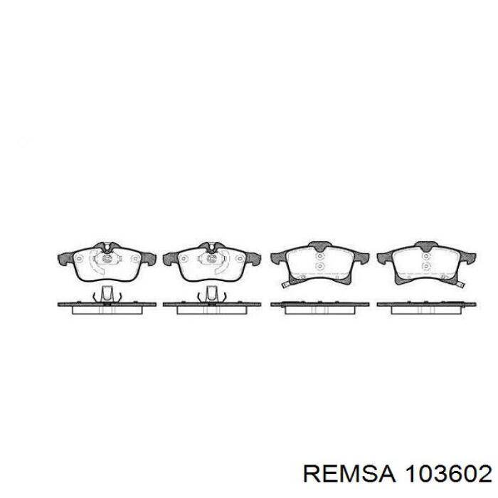 Klocki hamulcowe przednie tarczowe Remsa 103602 cena, od 29,38 USD