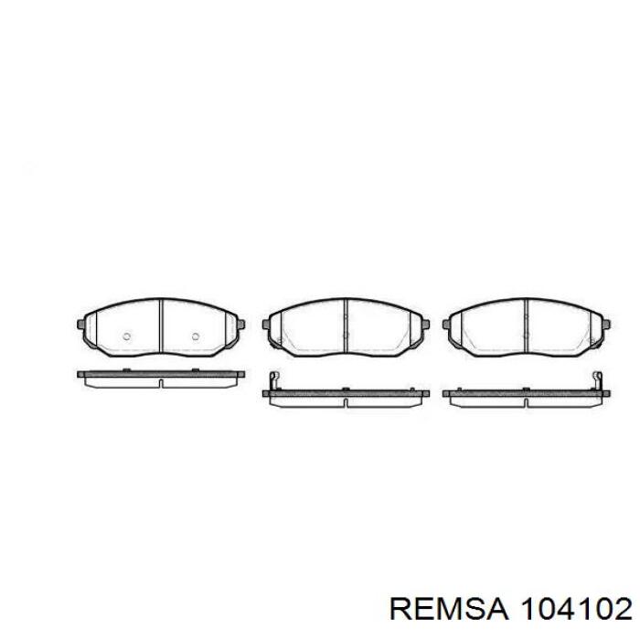 Klocki hamulcowe przednie tarczowe Remsa 104102 cena, od 29,51 USD