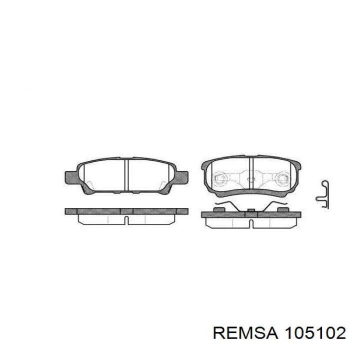 Okładziny (klocki) do hamulców tarczowych tylne Remsa 105102 cena, od 17,21 USD