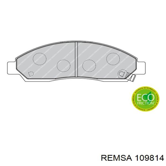 Do koszyka 109814 Remsa Klocki hamulcowe przednie tarczowe