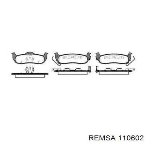 Okładziny (klocki) do hamulców tarczowych tylne Remsa 110602 cena, od 28,33 USD