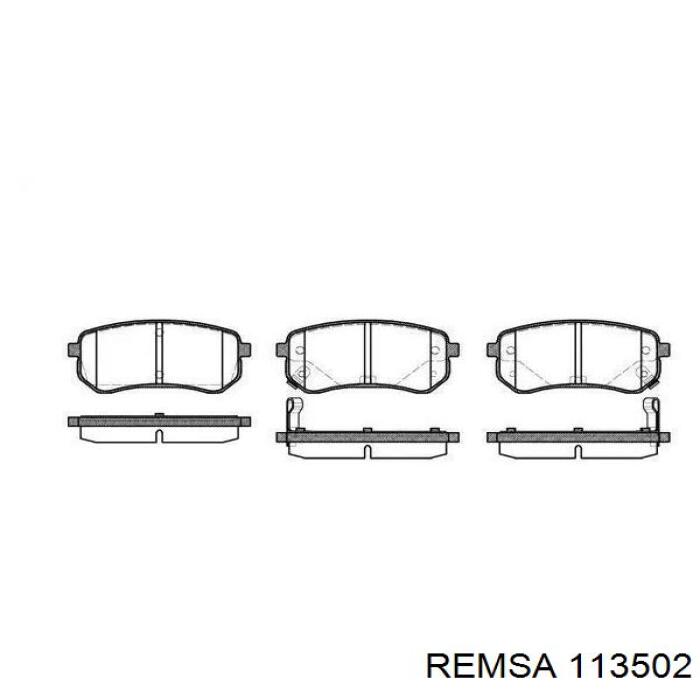 Okładziny (klocki) do hamulców tarczowych tylne Remsa 113502 cena, od 19,29 USD