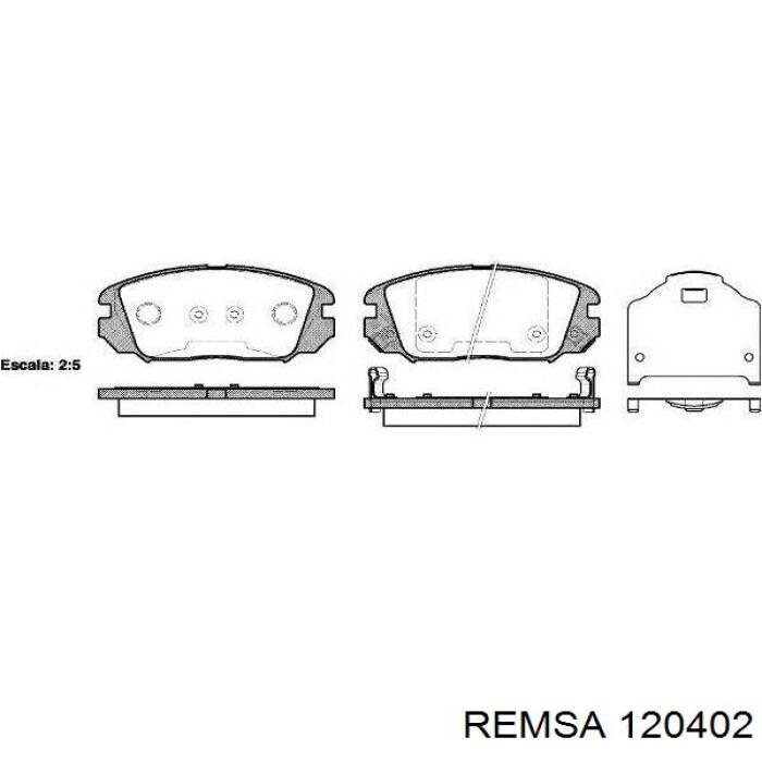 Klocki hamulcowe przednie tarczowe Remsa 120402 cena, od 27,55 USD