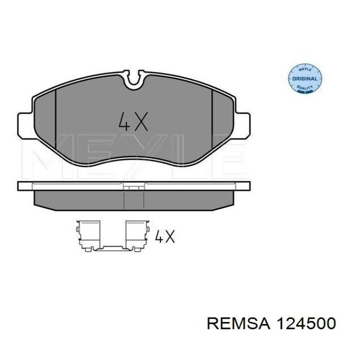 Klocki hamulcowe przednie tarczowe Remsa 124500 cena, od 29,59 USD