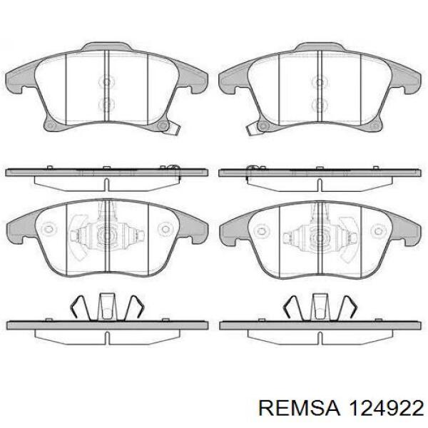 124922 Remsa Klocki hamulcowe przednie tarczowe