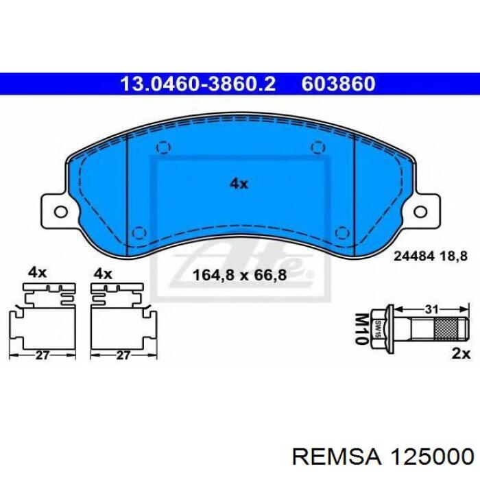 Klocki hamulcowe przednie tarczowe Remsa 125000 cena, od 37,16 USD