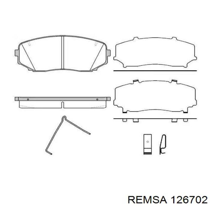 Klocki hamulcowe przednie tarczowe Remsa 126702 cena, od 28,16 USD