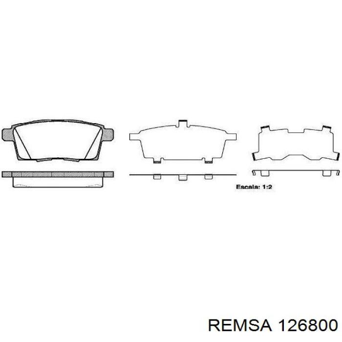 Okładziny (klocki) do hamulców tarczowych tylne Remsa 126800 cena, od 15,38 USD
