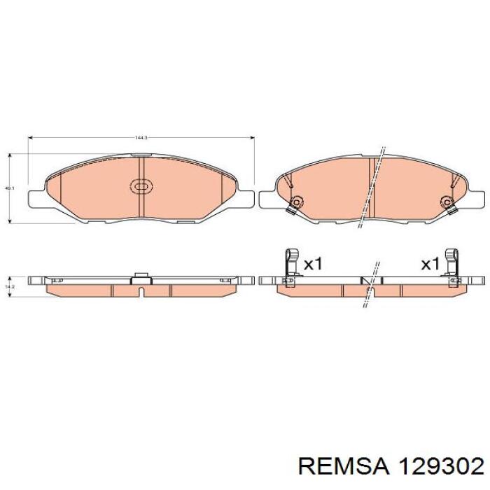 Klocki hamulcowe przednie tarczowe Remsa 129302 cena, od 24,57 USD