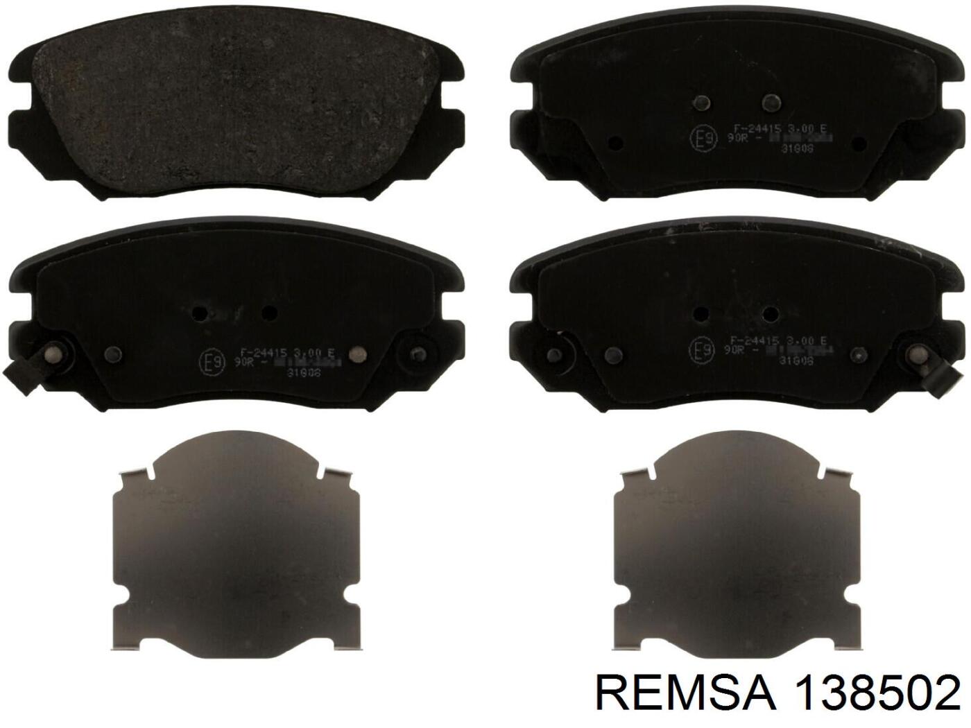 Klocki hamulcowe przednie tarczowe Remsa 138502 cena, od 29,83 USD