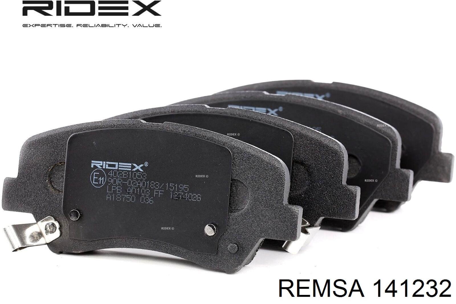 Do koszyka 141232 Remsa Klocki hamulcowe przednie tarczowe