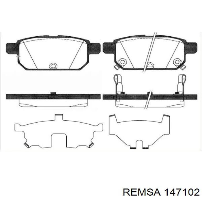 Okładziny (klocki) do hamulców tarczowych tylne Remsa 147102 cena, od 26,36 USD