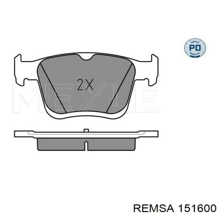 Okładziny (klocki) do hamulców tarczowych tylne Remsa 151600 cena, od 23,58 USD