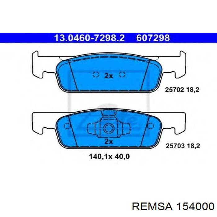 Klocki hamulcowe przednie tarczowe Remsa 154000 cena, od 19,18 USD