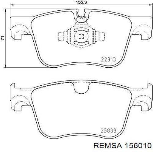 Klocki hamulcowe przednie tarczowe Remsa 156010 cena, od 39,85 USD