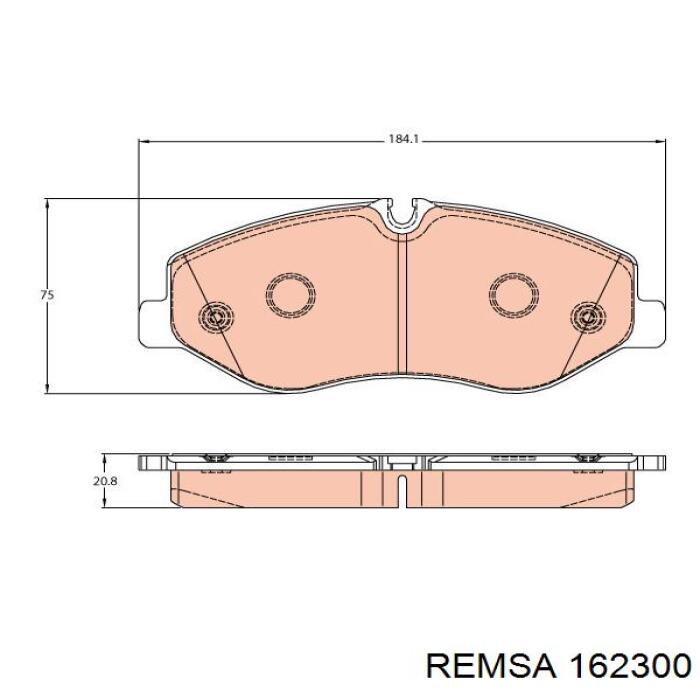 Klocki hamulcowe przednie tarczowe Remsa 162300 cena, od 42,60 USD