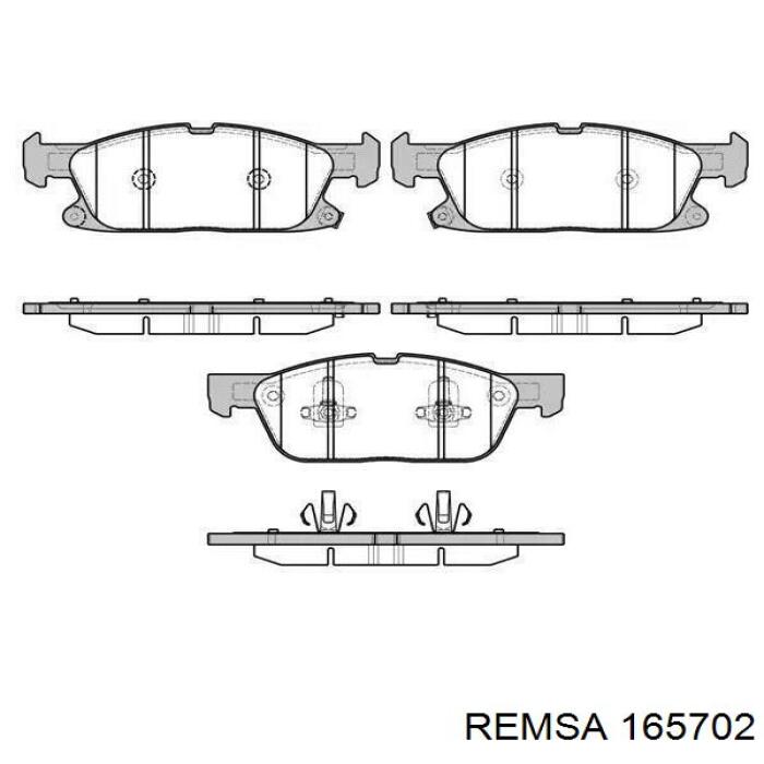 165702 Remsa Klocki hamulcowe przednie tarczowe
