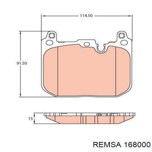 Klocki hamulcowe przednie tarczowe Remsa 168000 cena, od 50,25 USD