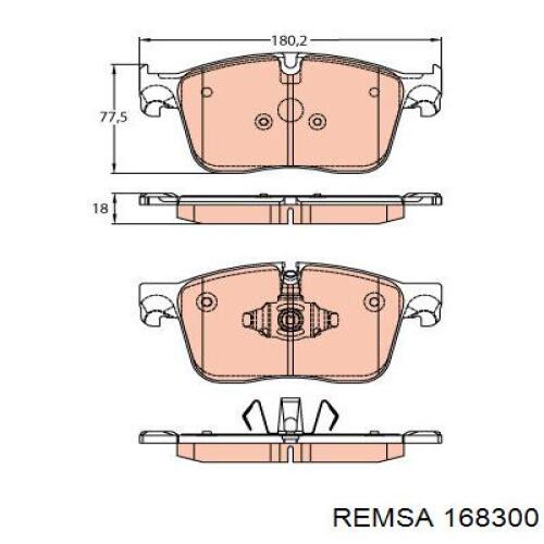 Klocki hamulcowe przednie tarczowe Remsa 168300 cena, od 51,99 USD