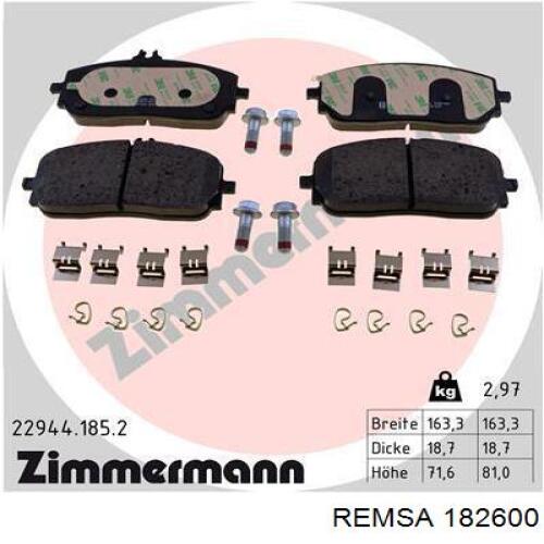 Klocki hamulcowe przednie tarczowe A0004202205 Mercedes