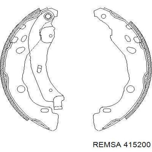 Klocki hamulcowe tylne bębnowe Remsa 415200 cena, od 25,70 USD