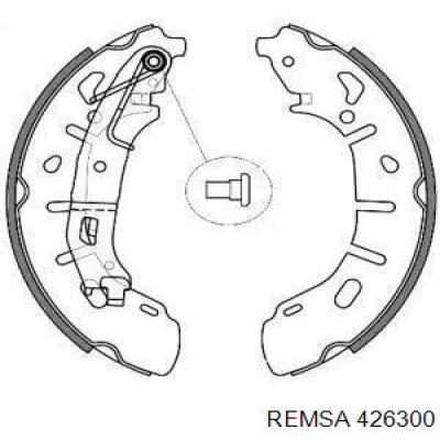 Klocki hamulcowe tylne bębnowe Remsa 426300 cena, od 46,56 USD