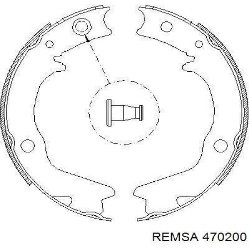 Klocki hamulcowe tylne bębnowe Remsa 470200 cena, od 26,67 USD