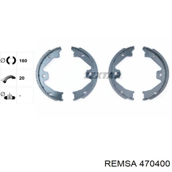 Do koszyka 470400 Remsa Klocki hamulca ręcznego