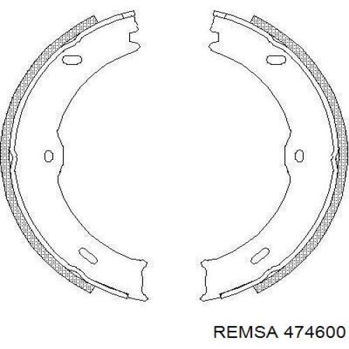 Klocki hamulca ręcznego Remsa 474600 cena, od 24,39 USD