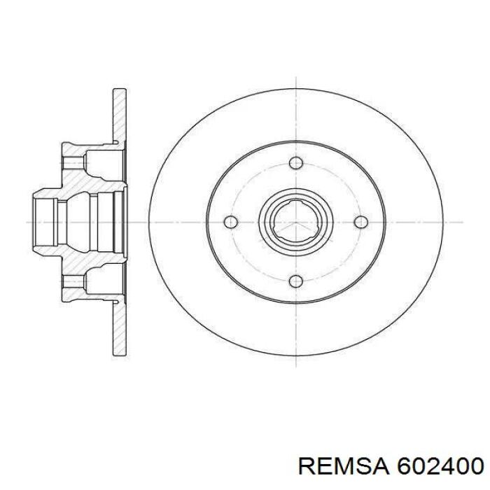 Tarcza hamulcowa tylna Remsa 602400 cena, od 38,68 USD