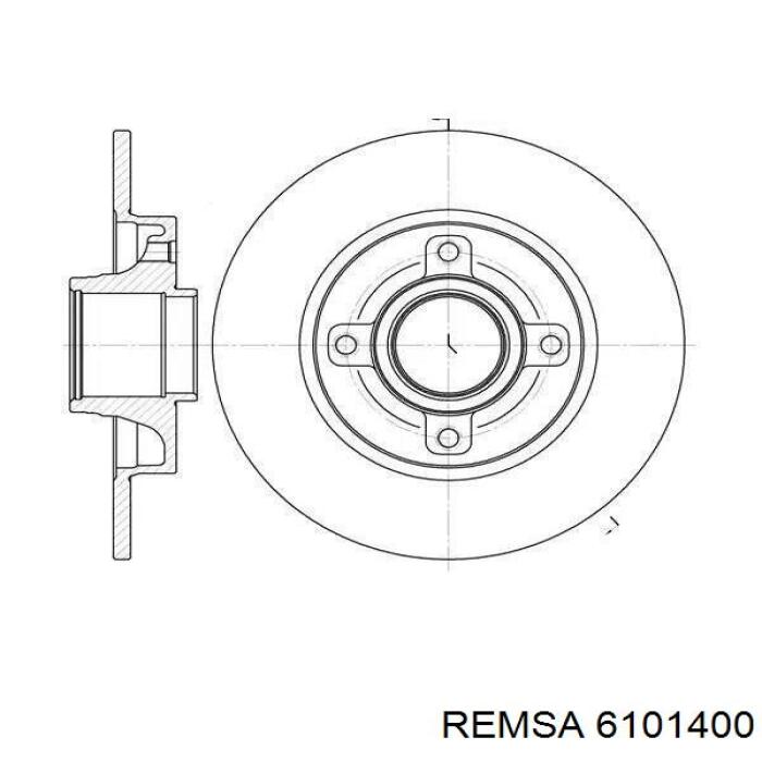 Tarcza hamulcowa tylna Remsa 6101400 cena, od 42,58 USD