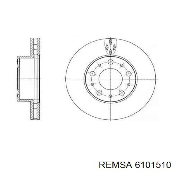Tarcza hamulcowa przednia Remsa 6101510 cena, od 50,32 USD