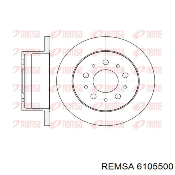 Tarcza hamulcowa tylna Remsa 6105500 cena, od 80,41 USD
