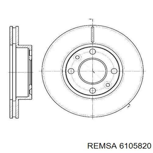 Tarcza hamulcowa tylna Remsa 6105820 cena, od 57,24 USD