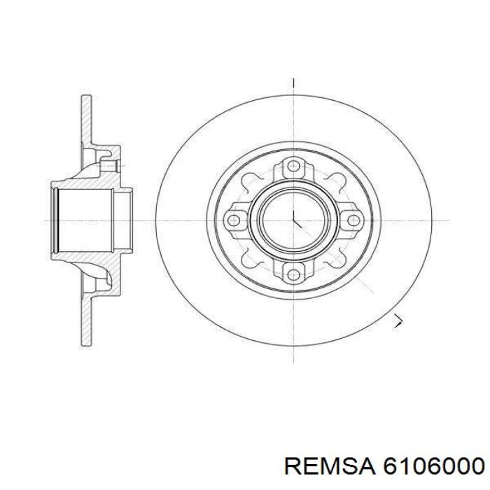 Tarcza hamulcowa tylna Remsa 6106000 cena, od 65,67 USD